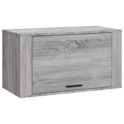 VidaXL Wandschoenenkast 70x35x38 cm massief grenenhout sonoma grijs - afbeelding 2