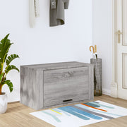 VidaXL Wandschoenenkast 70x35x38 cm massief grenenhout sonoma grijs - afbeelding 1