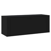 Vidaxl wandschoenenkast 100x35x38 cm bewerkt hout zwart - afbeelding 2
