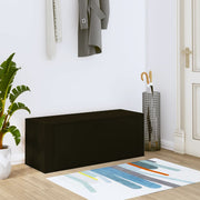 Vidaxl wandschoenenkast 100x35x38 cm bewerkt hout zwart - afbeelding 1