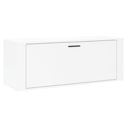 Vidaxl wandschoenenkast 100x35x38 cm bewerkt hout hoogglans wit - afbeelding 2