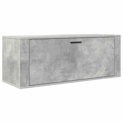 Vidaxl wandschoenenkast 100x35x38 cm bewerkt hout betongrijs