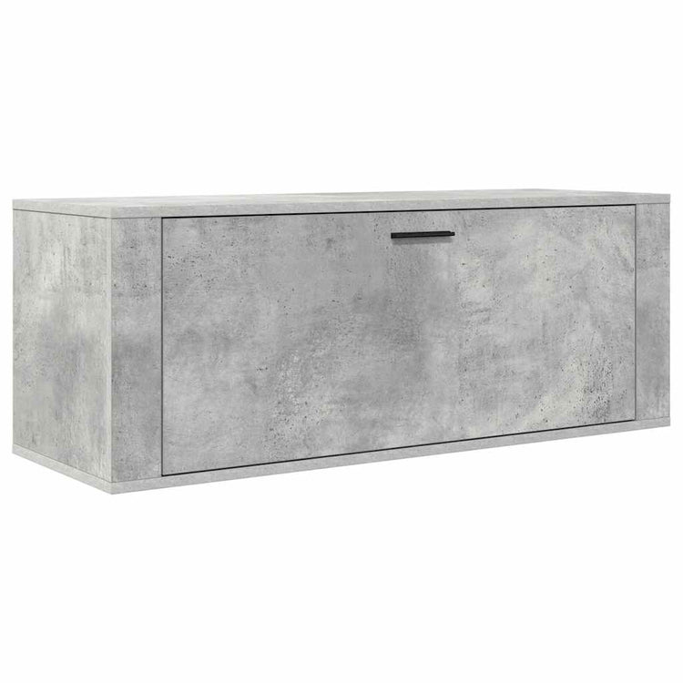 Vidaxl wandschoenenkast 100x35x38 cm bewerkt hout betongrijs