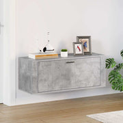 Vidaxl wandschoenenkast 100x35x38 cm bewerkt hout betongrijs - afbeelding 1