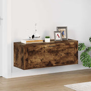 Vidaxl schoenenkast wandgemonteerd 100x35x38 cm bewerkt hout eiken - afbeelding 1