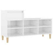 Vidaxl schoenenkast 102x36x60 cm bewerkt hout hoogglans wit - afbeelding 2