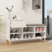 Vidaxl schoenenkast 102x36x60 cm bewerkt hout hoogglans wit - afbeelding 3