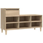 Vidaxl schoenenkast 102x36x60 cm bewerkt hout sonoma eikenkleurig - afbeelding 2