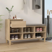 Vidaxl schoenenkast 102x36x60 cm bewerkt hout sonoma eikenkleurig - afbeelding 3