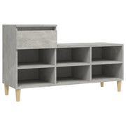 Vidaxl schoenenkast 102x36x60 cm bewerkt hout betongrijs - afbeelding 2