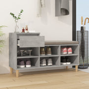 Vidaxl schoenenkast 102x36x60 cm bewerkt hout betongrijs - afbeelding 3