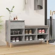 Vidaxl schoenenkast 102x36x60 cm bewerkt hout betongrijs - afbeelding 1