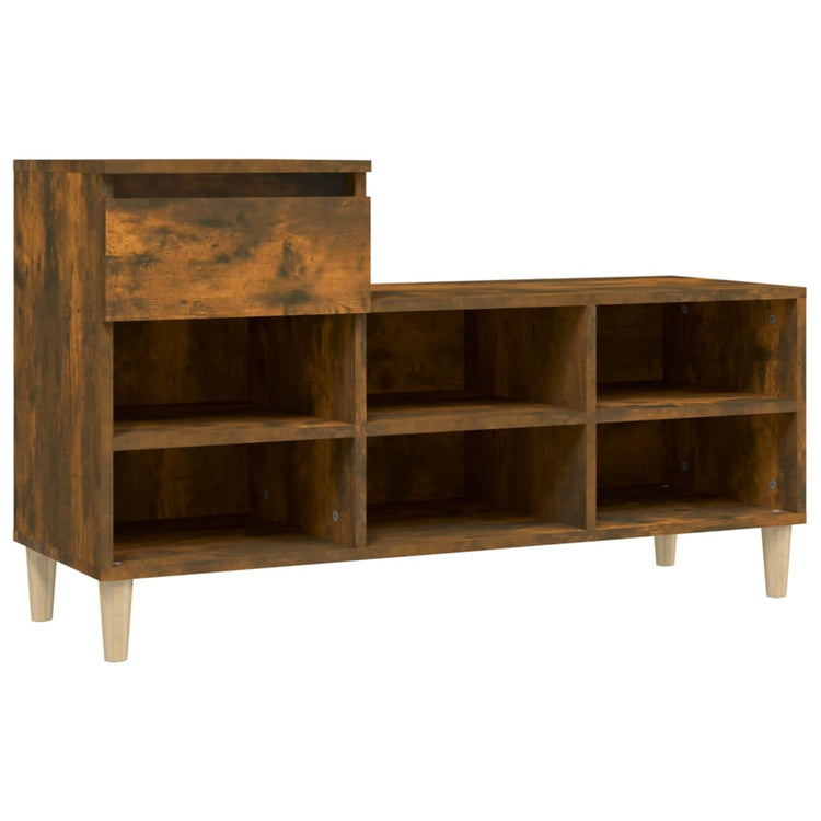 Vidaxl schoenenkast 102x36x60 cm bewerkt hout gerookt eikenkleurig