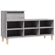 Vidaxl schoenenkast 102x36x60 cm bewerkt hout sonoma grijs - afbeelding 2