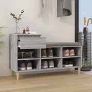 Vidaxl schoenenkast 102x36x60 cm bewerkt hout sonoma grijs - afbeelding 3