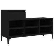 Vidaxl schoenenkast 102x36x60 cm bewerkt hout zwart - afbeelding 2