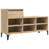 Vidaxl schoenenkast 102x36x60 cm bewerkt hout sonoma eikenkleurig