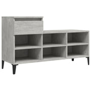 Vidaxl schoenenkast 102x36x60 cm bewerkt hout betongrijs - afbeelding 2