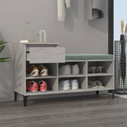 Vidaxl schoenenkast 102x36x60 cm bewerkt hout betongrijs - afbeelding 3