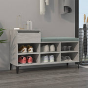 Vidaxl schoenenkast 102x36x60 cm bewerkt hout betongrijs - afbeelding 1