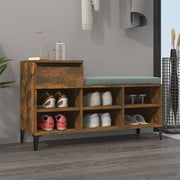 Vidaxl schoenenkast 102x36x60 cm bewerkt hout gerookt eikenkleurig - afbeelding 1