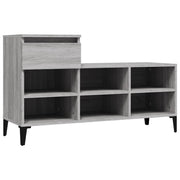 Vidaxl schoenenkast 102x36x60 cm bewerkt hout sonoma grijs - afbeelding 2