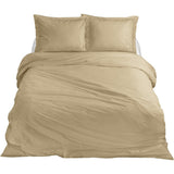 Ten cate katoen satijnen lits-jumeaux dekbedovertrek 240x200 220 cm goud - afbeelding 1