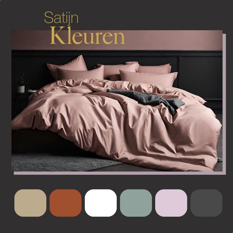Ten cate katoen satijnen eenpersoons dekbedovertrek 140x200 220 cm blush roze