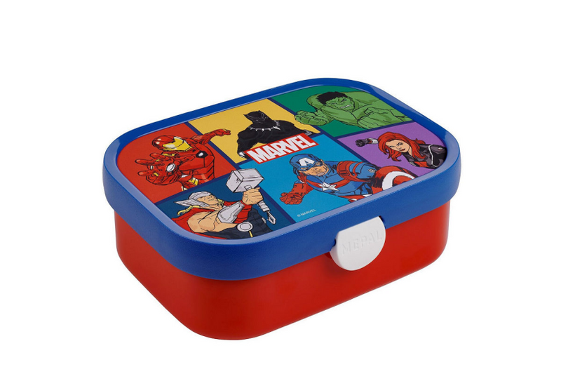 Mepal lunchbox campus - 750 ml - broodtrommel met vakjes voor kinderen - geschikt voor 4 boterhammen - avengers