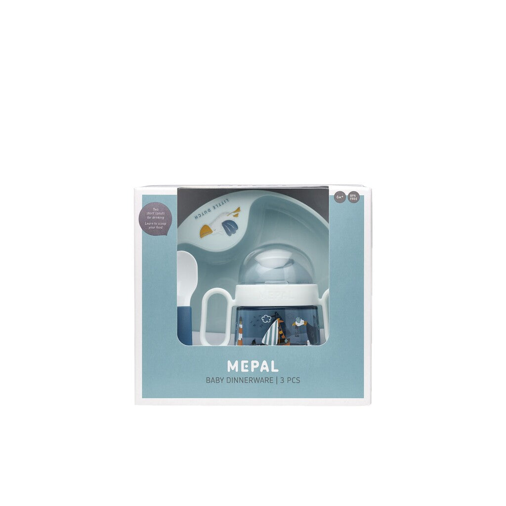 Mepal babyservies little dutch sailors bay 3-delig blauw