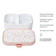 Mepal campus lunchbox little dutch flowers and butterflies roze wit - afbeelding 4