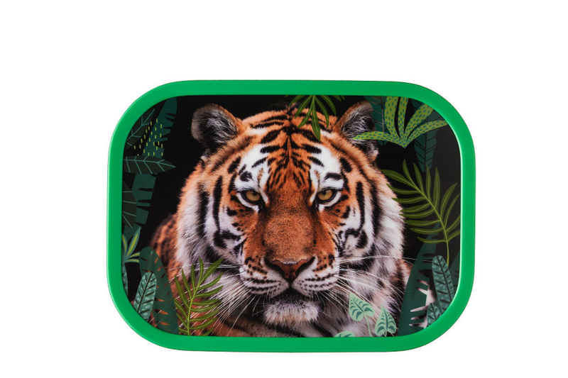 Mepal lunchbox campus - 750 ml - broodtrommel met vakjes voor kinderen - geschikt voor 4 boterhammen - wild tiger