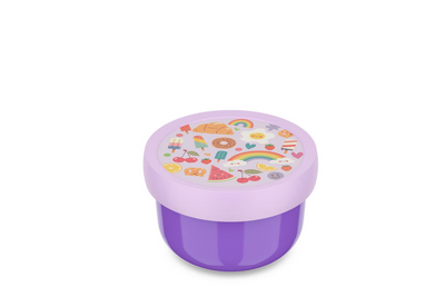 Mepal fruitbox campus - 300 ml - inclusief fruitvorkje - sluit goed af - snackdoosje - food fest