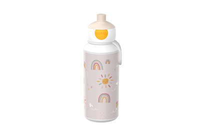 Mepal pop-up drinkfles campus - 400 ml - sluit goed af - drinkbeker voor kinderen - sunshine rainbow