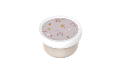 Mepal fruitbox campus - 300 ml - inclusief fruitvorkje - sluit goed af - snackdoosje - sunshine rainbow