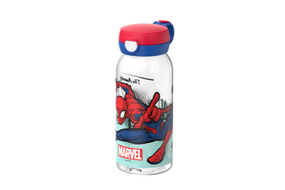Mepal drinkfles met flipdop campus - 600 ml - waterfles kinderen - lekdicht - hygiënische deksel - spiderman