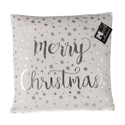 In the mood collection merry christmas kussen wit 40x40x10 cm