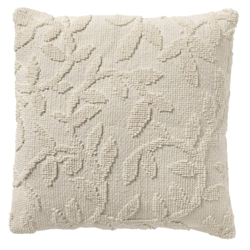 Dutch decor hoja sierkussen 45 x 45 cm snow white