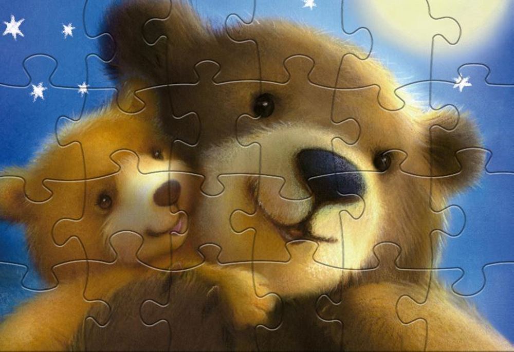 Rebo legpuzzel 24 + 48 stukjes - bear fa