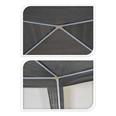 Pro garden partytent 300x300x245 cm grijs