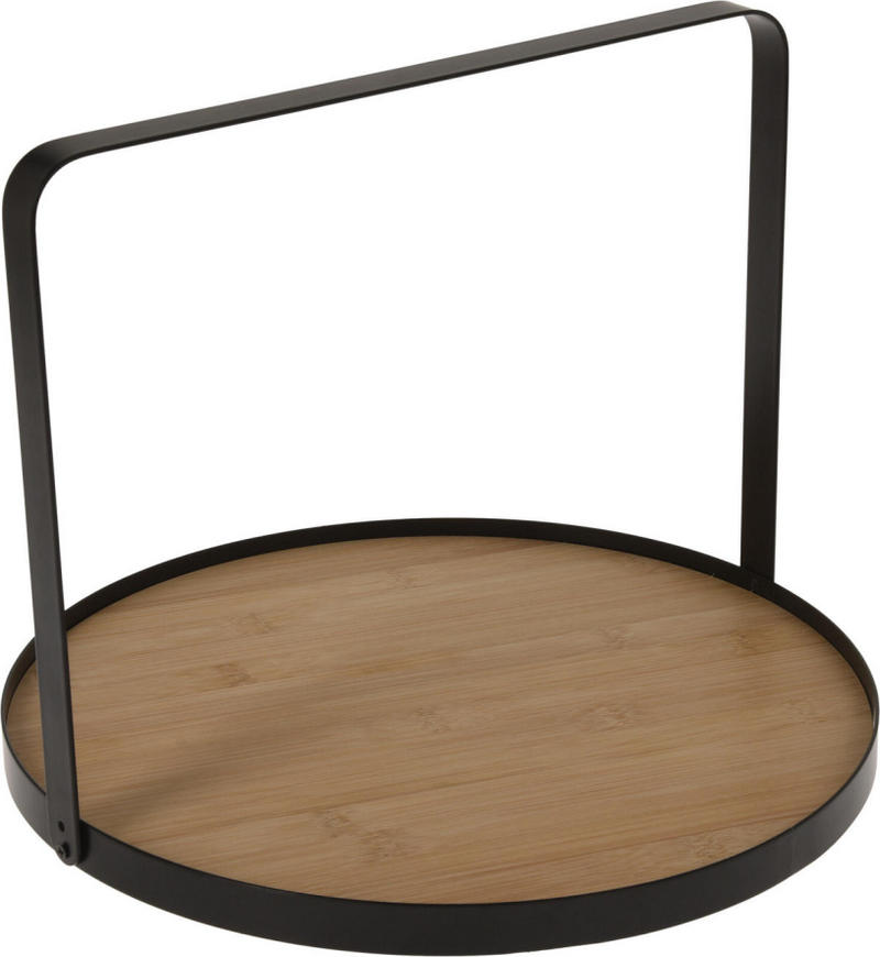 Excellent houseware serveerplateau bamboe met handvat - duurzaam dienblad.