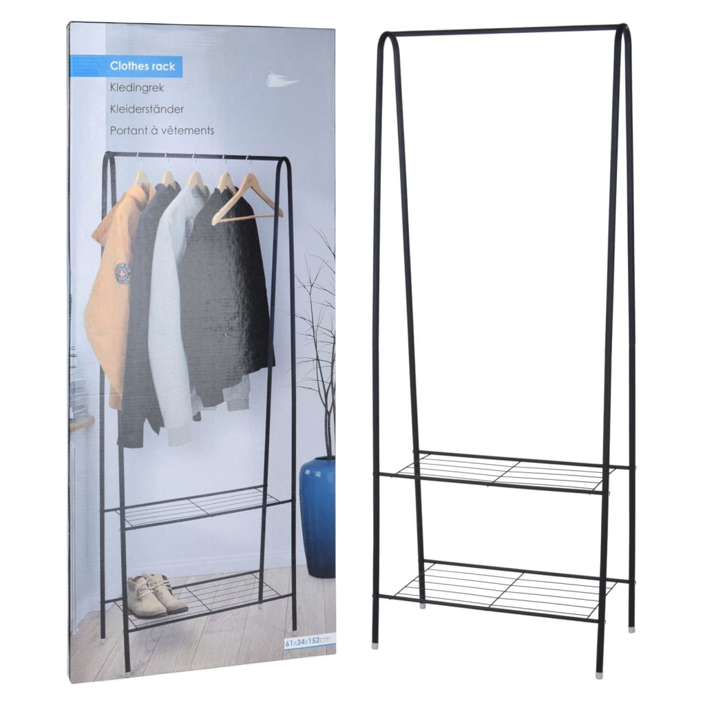 Storage solutions Storage solutions Kledingrek met 2 lagen 61x34x152 cm