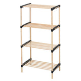 Storage solutions schoenenrek met 4 schappen 49x28x92,5 cm hout - afbeelding 1