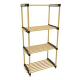 Storage solutions schoenenrek met 4 schappen 49x28x92,5 cm hout - afbeelding 2