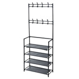 Storage solutions kledingrek met 4 schappen 60x26x155 cm - afbeelding 2