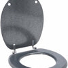 Bathroom solutions toiletbril 45x37.5 cm zilver mdf