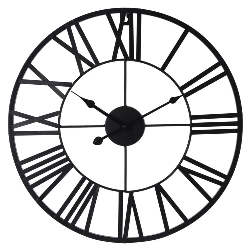 H s collection wandklok romeinse cijfers zwart