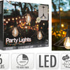 Excellent houseware pro garden party lights vintage led lichtsnoer 6 filament lampen met industrieel korfje 5.5m ip44