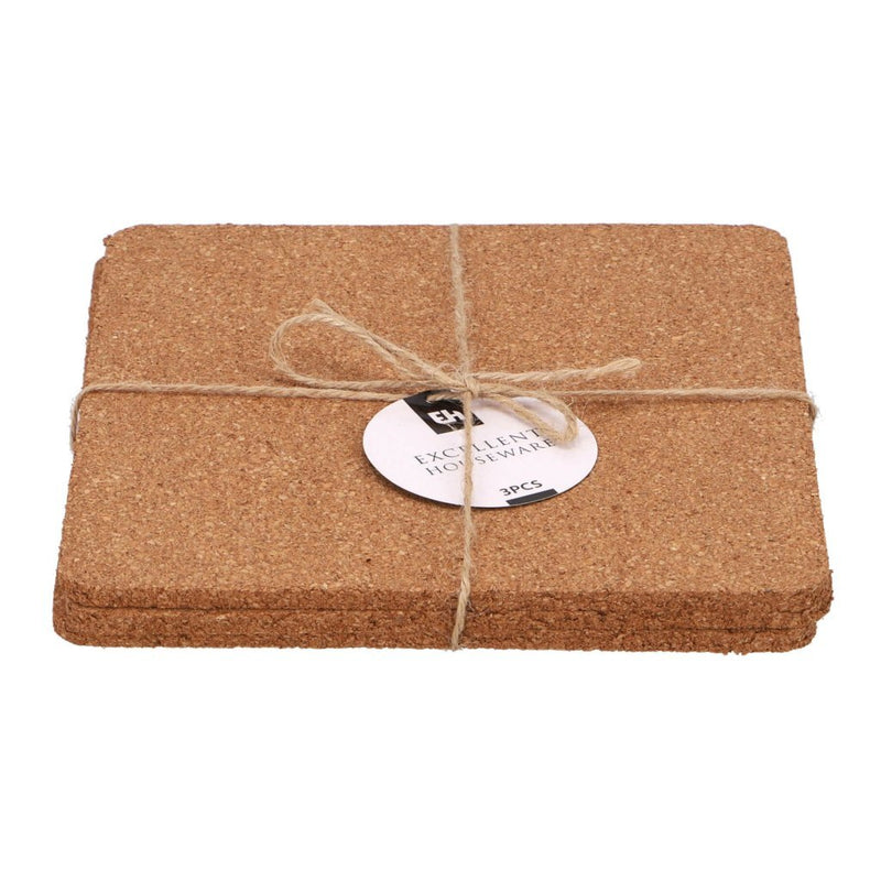 Excellent houseware kurken onderzetters 3 stuks