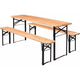 Overige merken klaptafel met 2 banken hout metaal